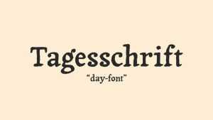 Tagesschrift Font › Fontesk