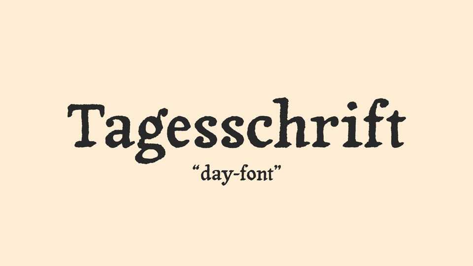 Tagesschrift Font › Fontesk
