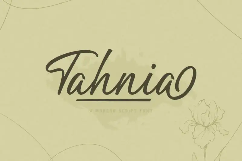 Tahnia Script Font