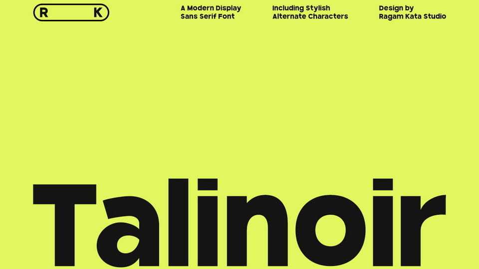 Talinoir Font › Fontesk