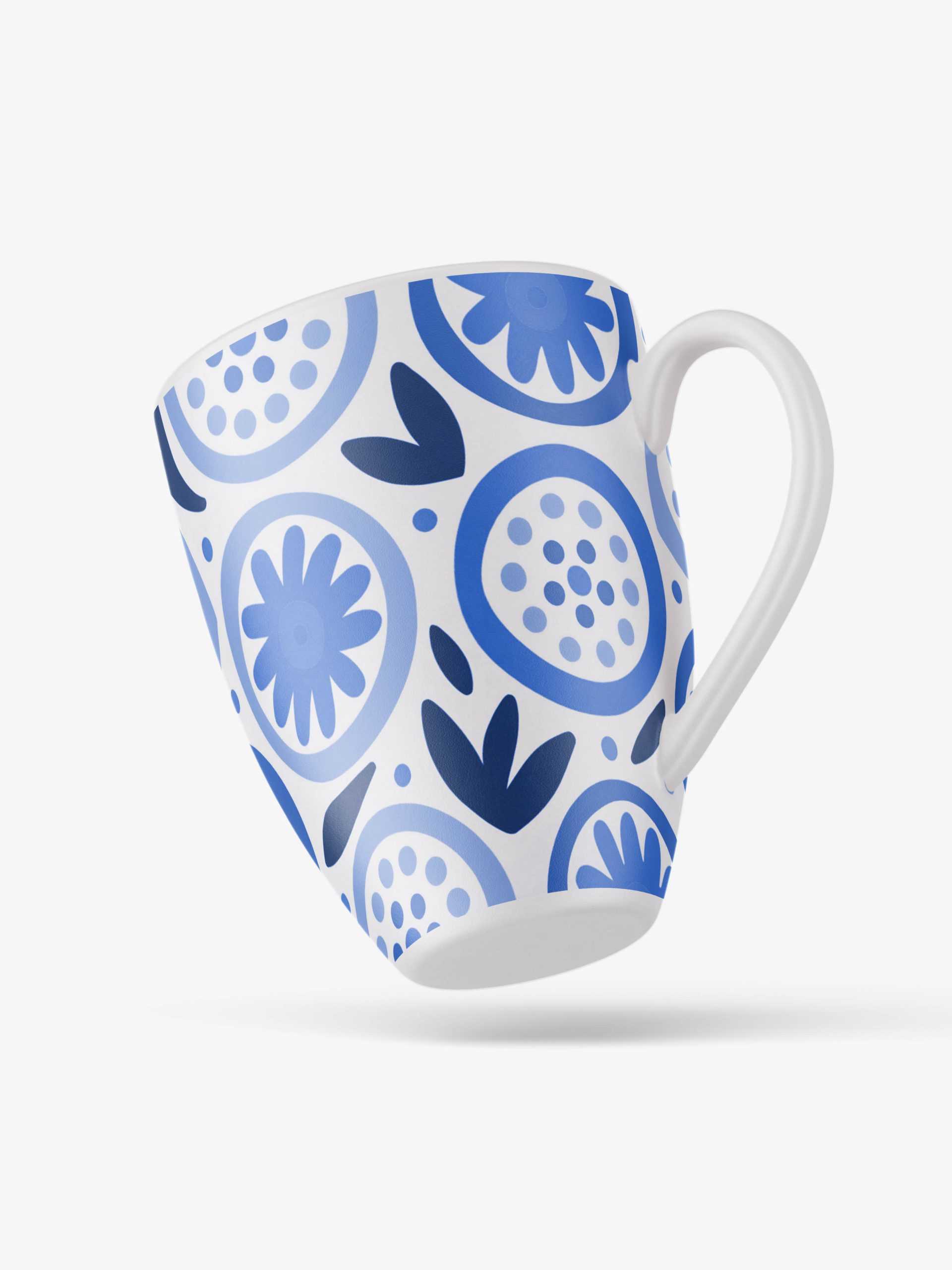 Tall ceramic mug mockup
