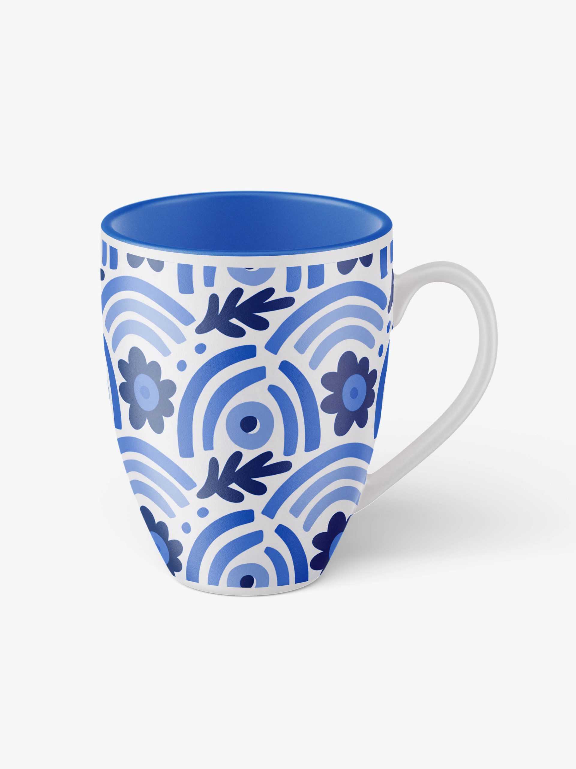 Tall ceramic mug mockup