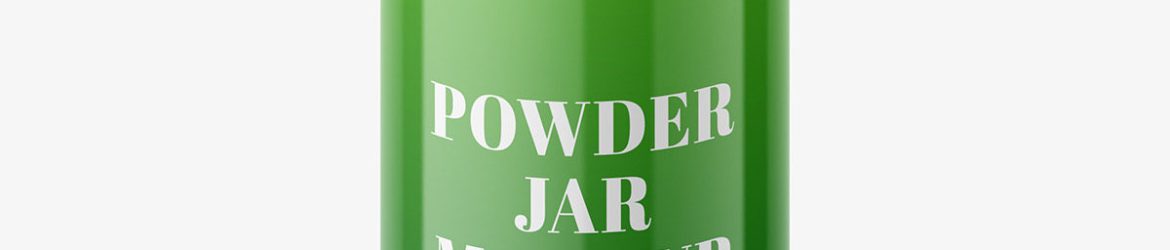 Tall powder jar mockup