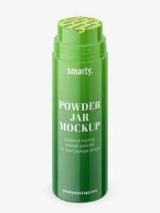 Tall powder jar mockup