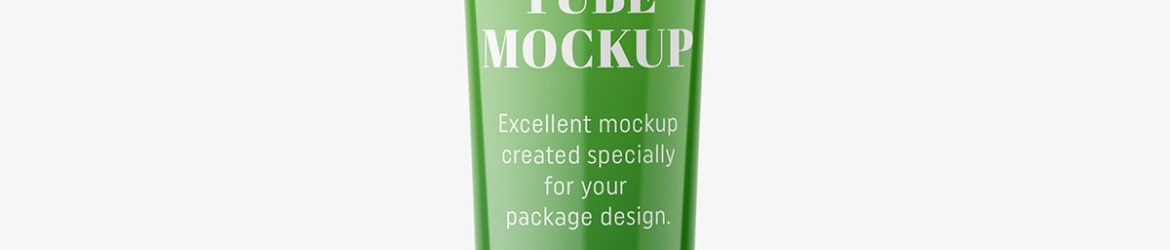Tall tube mockup / glossy
