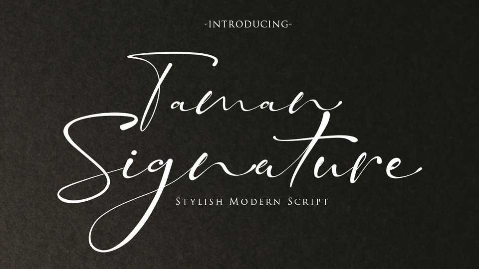 Taman Signature Script Font › Fontesk