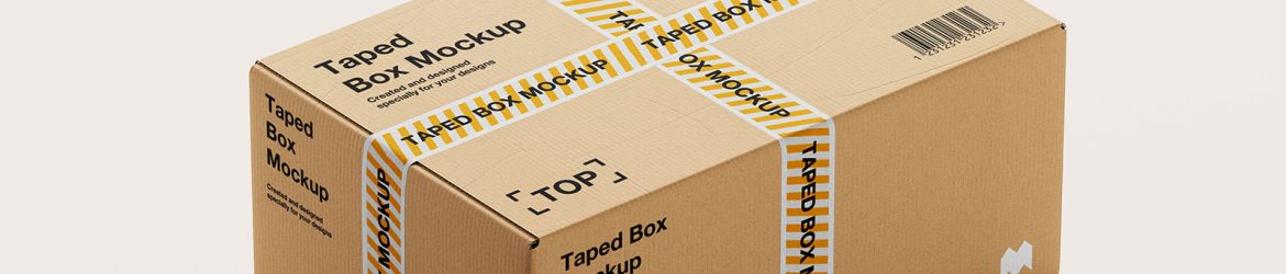 Taped box mockup