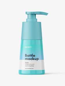 Tapered pump bottle mockup