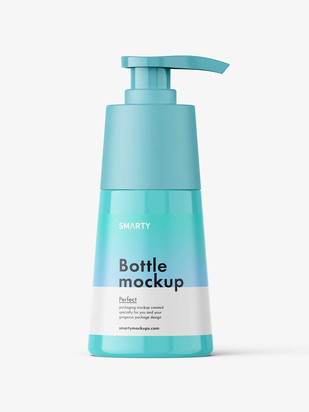 Tapered pump bottle mockup