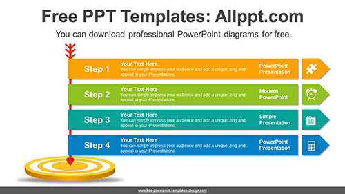 Target Arrow Banner PowerPoint Diagram