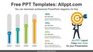 Target Bar Chart PowerPoint Diagram