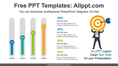 Target Bar Chart PowerPoint Diagram