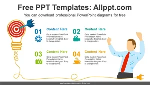 Target Businessman PowerPoint Diagram