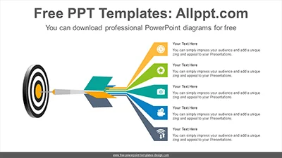 Target hit arrow PowerPoint Diagram Template