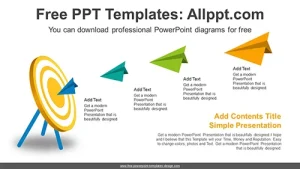 Target Paper Planes PowerPoint Diagram