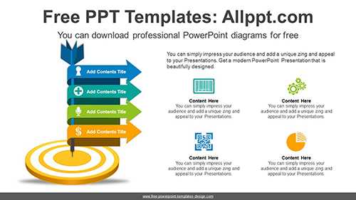 Target Ribbon Arrow PowerPoint Diagram