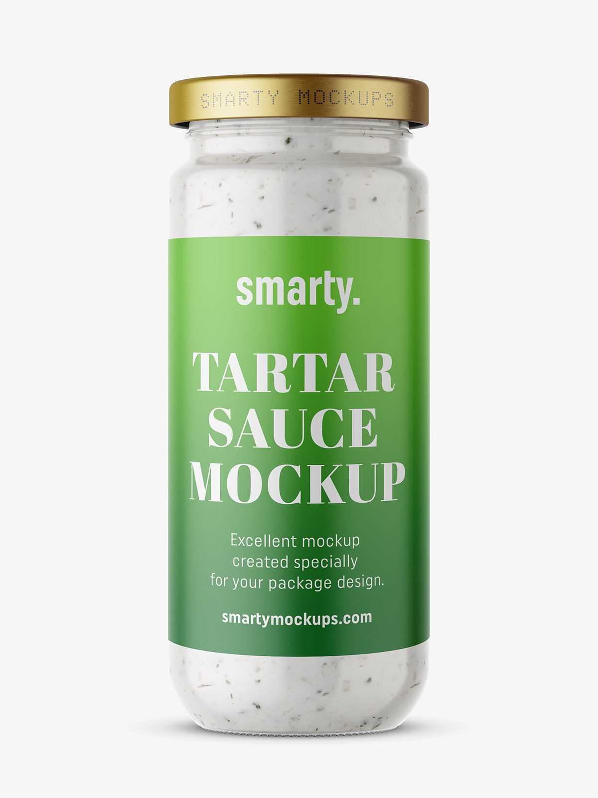 Tartar sauce jar mockup