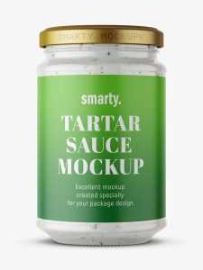 Tartar sauce jar mockup