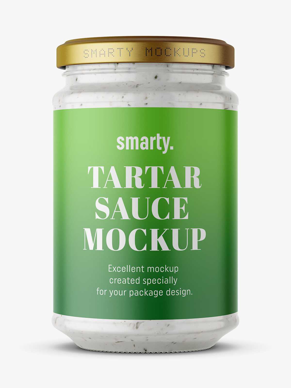 Tartar sauce jar mockup