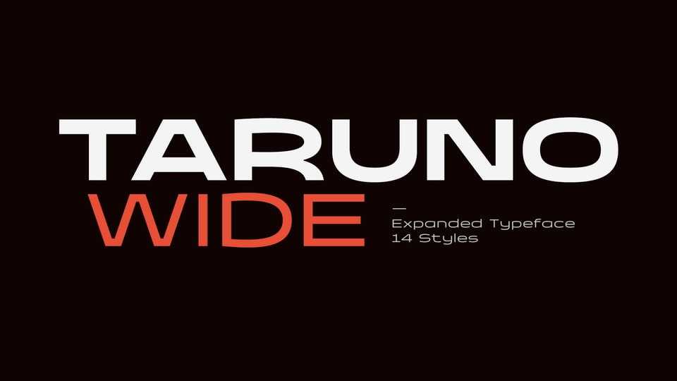Taruno Wide Font › Fontesk