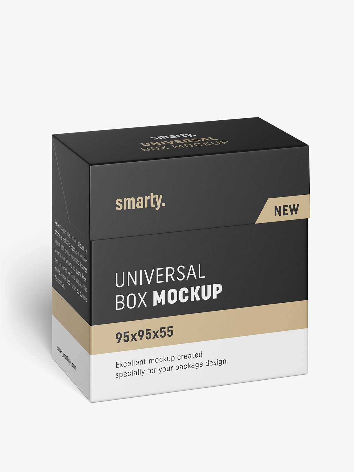 Tea box mockup / 95x95x55