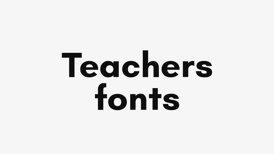 Teachers Fonts › Fontesk