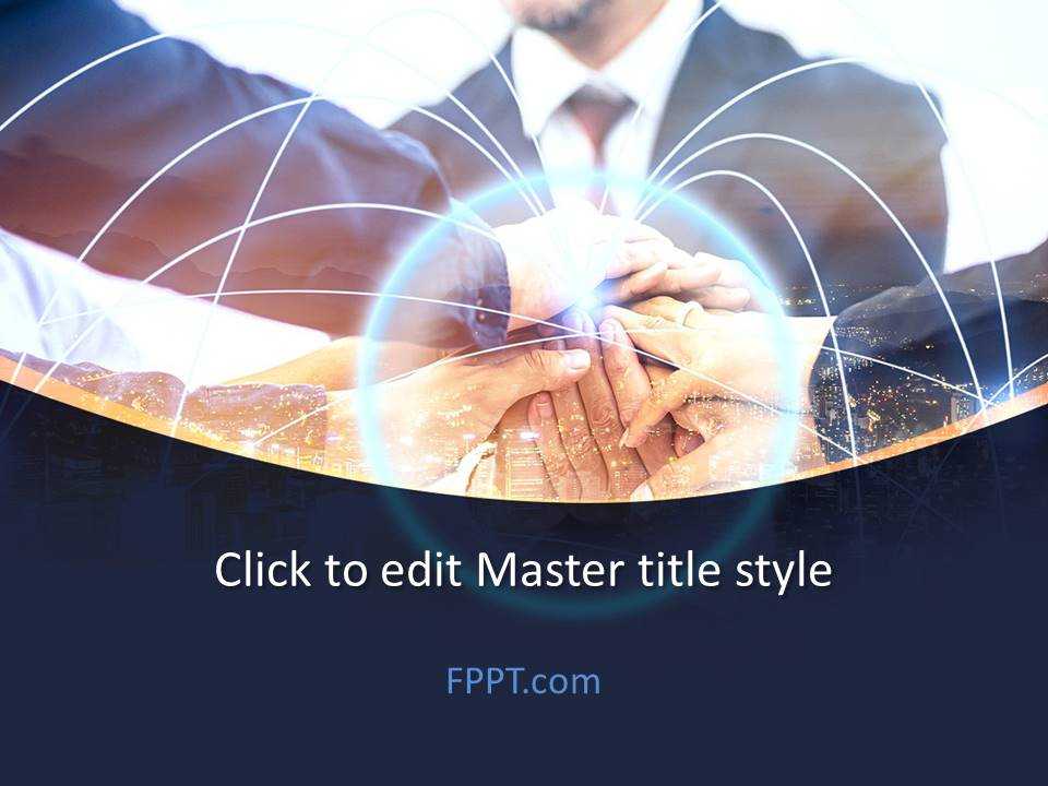 Teamwork in Business PowerPoint Template