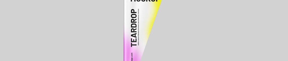 Teardrop flag mockup