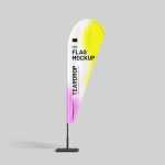 Teardrop flag mockup