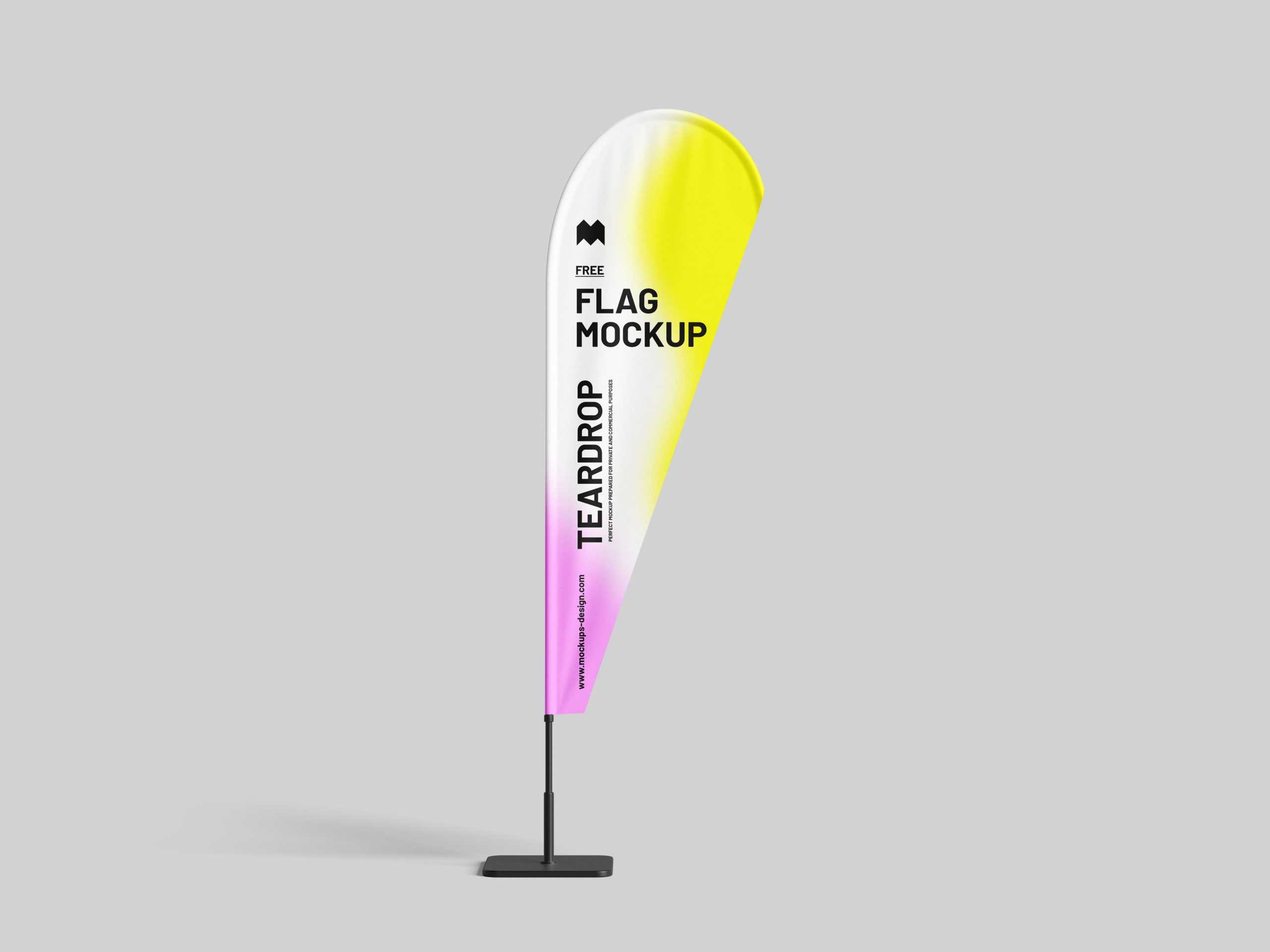 Teardrop flag mockup