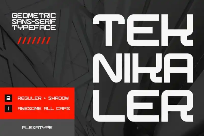 Teknikaler Display Font