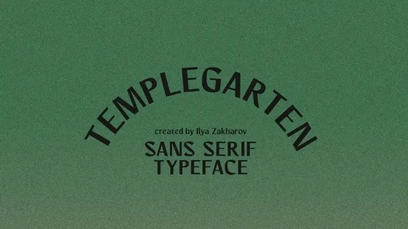 Templegarten Sans Serif Font