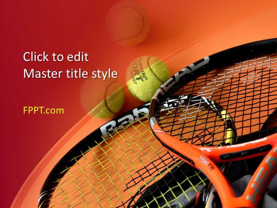 Tennis Rackets PowerPoint Template