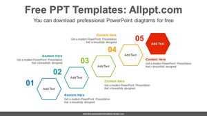 Terraced hexagon PowerPoint Diagram Template