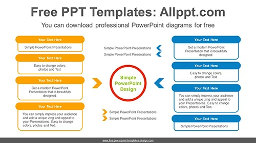 Text Box Comparison PowerPoint Diagram