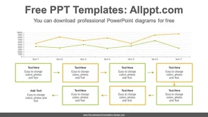 Text box line chart PowerPoint Diagram Template
