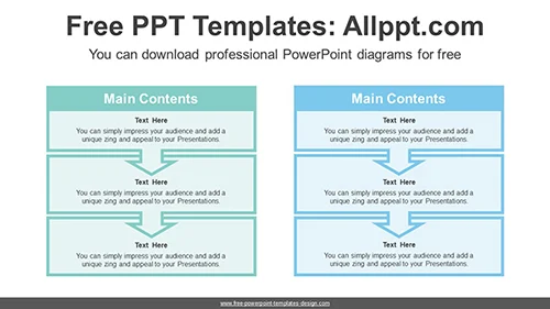Text Boxes Comparison PowerPoint Diagram