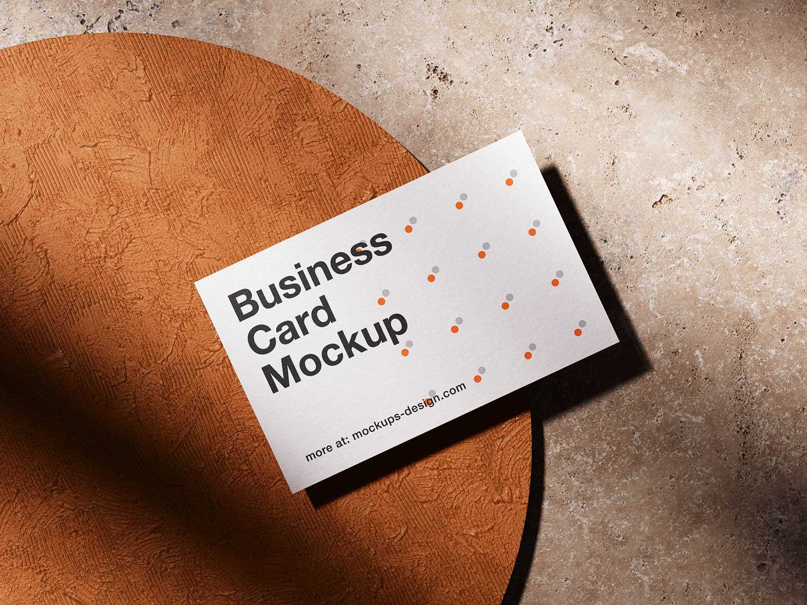 Textured studio business card mockup