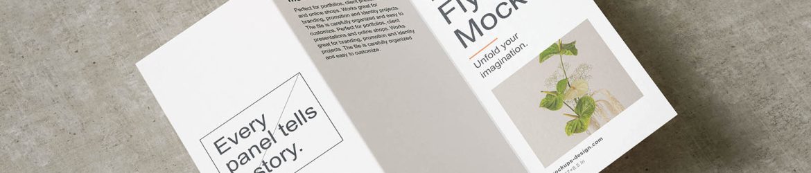 Textured trifold brochure mockup - Instant Download