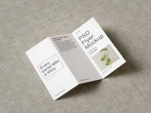 Textured trifold brochure mockup - Instant Download