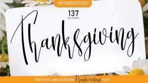 Thanksgiving Font › Fontesk
