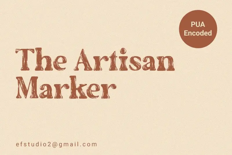 The Artisan Marker Display Font