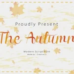 The Autumn Calligraphy Font