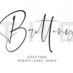 The Brittany Font Trio - Fonte Grátis The Brittany Font Trio