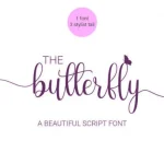 The Butterfly Calligraphy Font