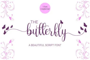 The Butterfly Calligraphy Font