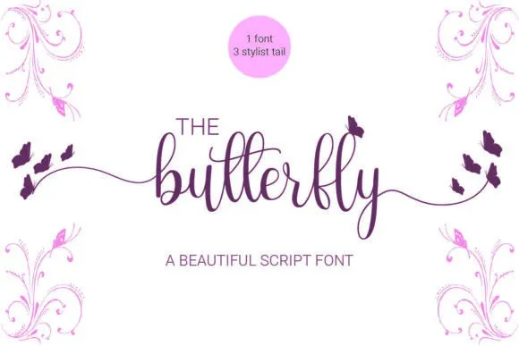 The Butterfly Calligraphy Font