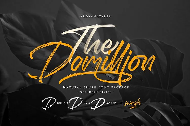 The Domillion Brush Font