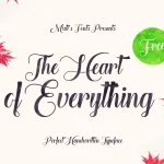 The Heart of Everything Font - Fonte Grátis The Heart of Everything Font
