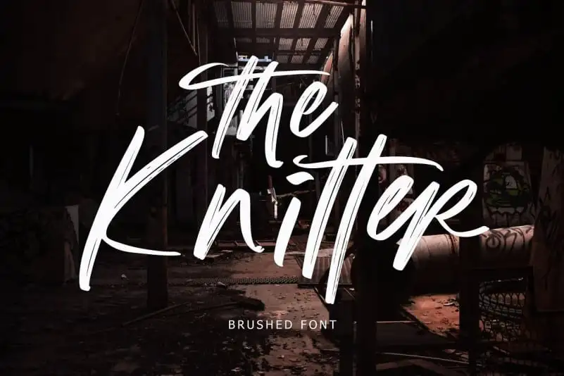 The Knitter Brush Font